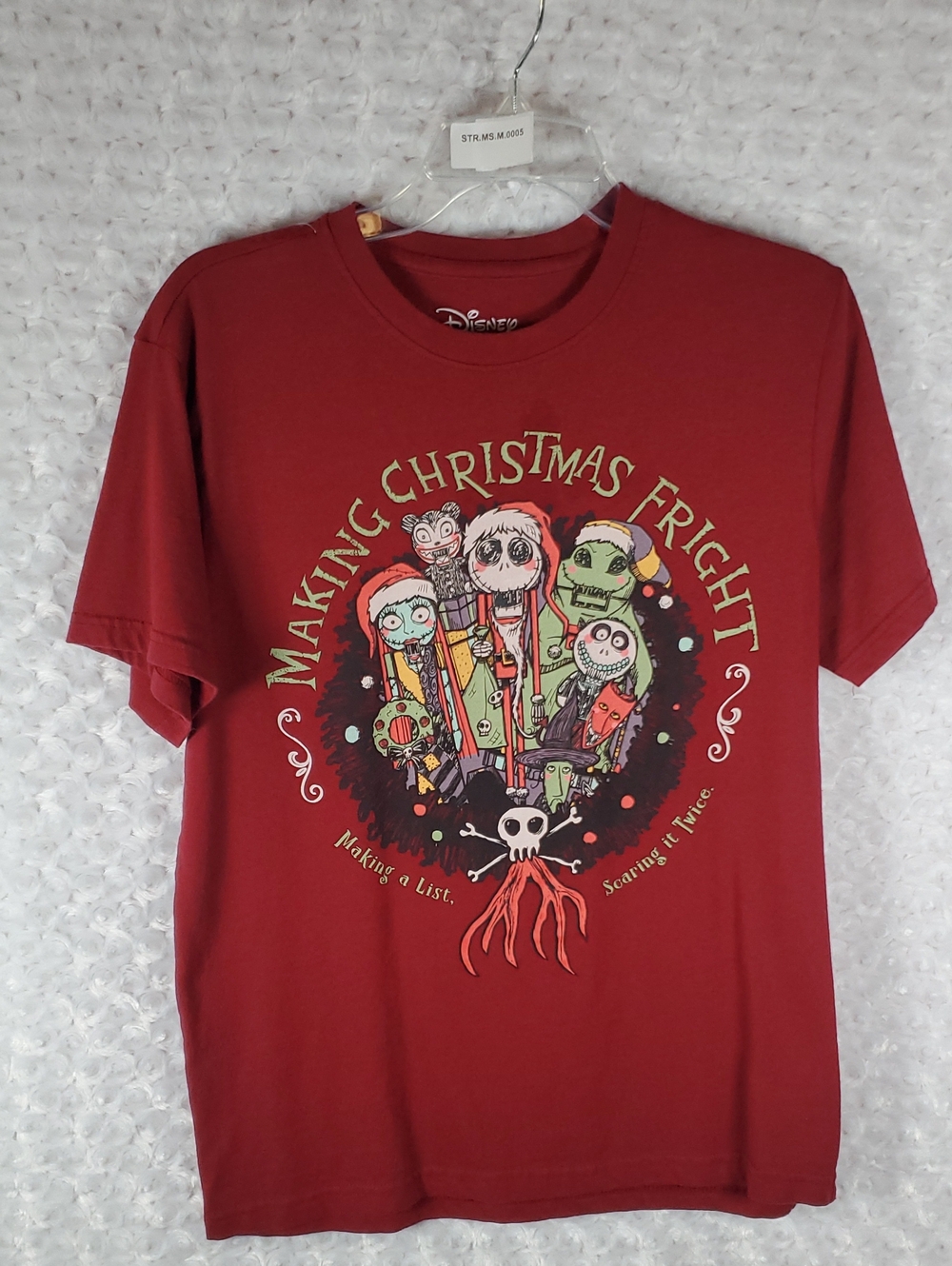 Disney Red Nightmare Before Christmas 'Making Christmas Fright' Tee M